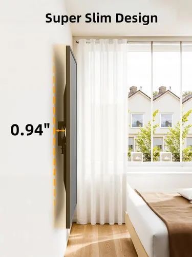 Vista 2 de IWORKBOARD 43 50 55 pulgadas Montura de pared para TV de perfil bajo fija para LED/LCD de 24-65 pulgadas y televisores planos/curvados, soporte