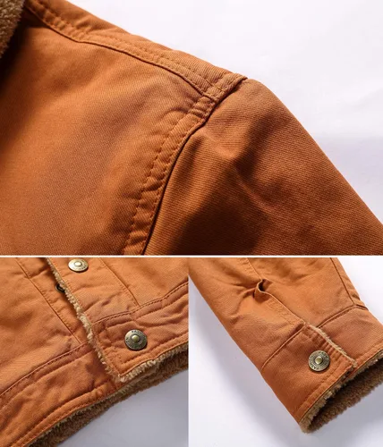 Vista 5 de Vcansion Men's Classic Winter Jacket Coat Fleece Lined Windproof Outerwear
