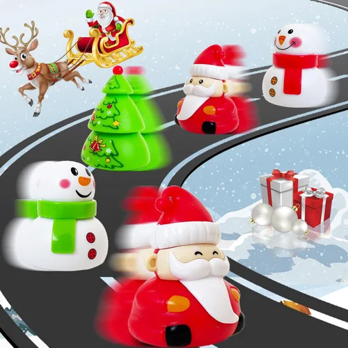 Vista 7 de Baaxxango 30 piezas de juguetes de Navidad para tirar hacia atrás, mini autos, regalos de fiesta para premios de aula, rellenos de piñata
