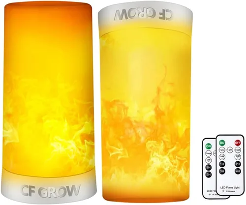 Vista 9 de Luz LED con efecto de llama, recargable por USB, impermeable, regulable, 4 modos, linterna con efecto de detección de gravedad y base magnética
