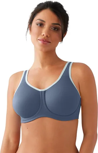 Vista 22 de Wacoal Sujetador deportivo Simone Sport sin forro de cobertura completa con aros para mujer, 855170 Arena