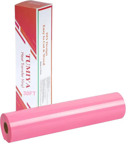 Vista 10 de TUMIYA - Rollo de vinilo para transferencia de calor (100.1 x 14.8 ft, vinilo adhesivo brillante HTV (rosa)