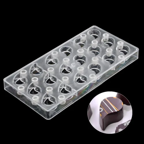 Vista 2 de Molde de transferencia de chocolate, molde de policarbonato para chocolate, hecho a mano, molde magnético de chocolate para chocolate, molde