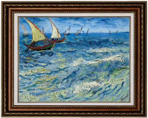 Vista 13 de ELITEAART- La noche estrellada por Vincent Van Gogh, pintura al óleo, reproducción de pintura al óleo, impresión en lienzo giclée, tamaño marcado
