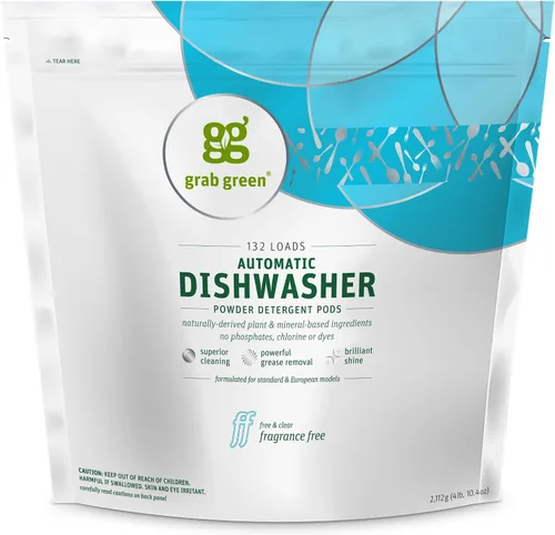 Vista 14 de Líquido lavavajillas automático Grab Green, 71100, Libre de fragancia, Verde, 1, 1 Fragrance free; Plant & mineral based; Enzyme-powered; Velcro