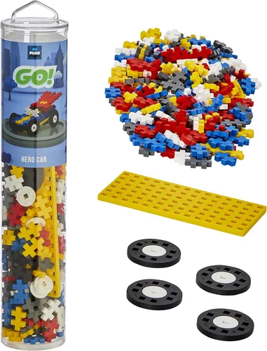 Vista 2 de PLUS PLUS - Tubo de coches de color - Hero - 200 piezas, tallo de construcción de construcción/juguete de vapor, mini bloques de rompecabezas Héroe