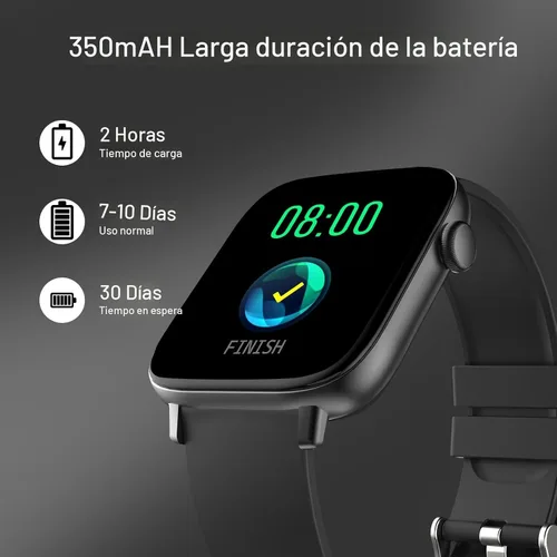 Vista 6 de Reloj inteligente para hombre con pantalla táctil HD de 1.90 pulgadas, llamada Bluetooth, rastreador de actividad física con más de 120 modos
