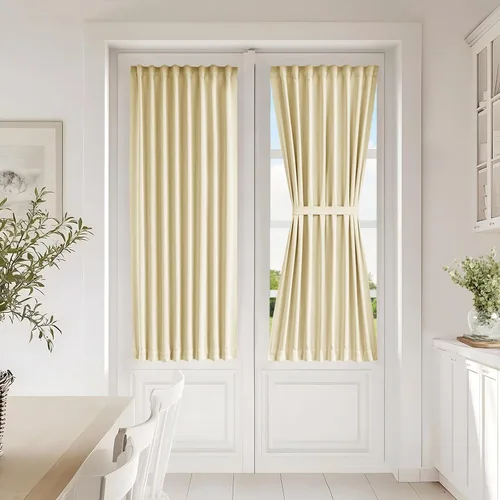 Vista 71 de Vatge Cortinas laterales autoadhesivas para puertas de cristal, sin taladro, extraíble, panel de filtrado de luz, 1 panel, 12 pulgadas de ancho x 60