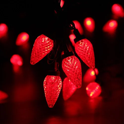 Vista 4 de Brizled - Luces de Navidad C9 para decoraciones navideñas al aire libre Rojo