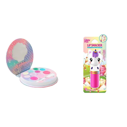 Vista 9 de Lip Smacker Paleta de sombras de ojos Sparkle & Shine, paleta de sirena y unicornio Colección de maquillaje navideño