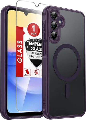 Vista 12 de LeYi Funda para teléfono Samsung-S23: protector de pantalla e imán MagSafe Púrpura