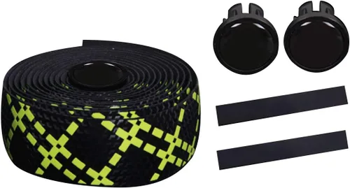 Vista 10 de 2 rollos de cintas de manillar de bicicleta de gel de sílice con tapones de barra para bicicleta de carretera montaña ciclismo Negro Azul
