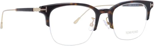 Vista 6 de Tom Ford - FT5645-D Dark Havana Gafas Rectangular Hombre - 2.047 in, Lentes brillantes de color Havanaoro amarilloazul