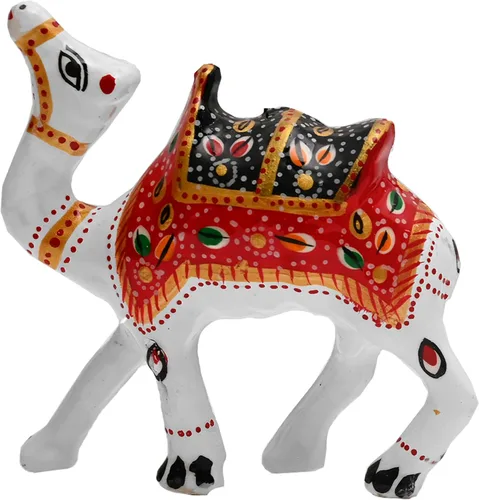 Vista 6 de Estatua tradicional india de Rajasthani, estatua de escultura, mesa, hogar, oficina, fiesta, decoración y regalo (juego de 3, camello)