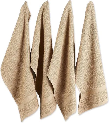 Vista 31 de DII Basic Terry Collection Juego de Paños de Cocina Waffle, 15x26, Verde Oscuro Sólido, 4 Piezas