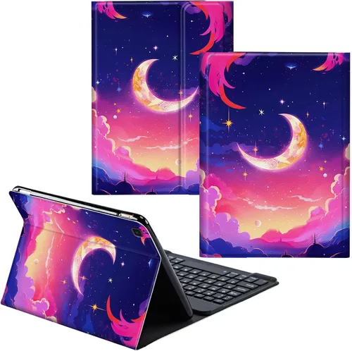Vista 84 de Para Samsung Galaxy Tab S6 Lite Funda 2022/2020 Teclado Inalámbrico Desmontable Y Cubierta De Soporte De Cuero PU Funda Protectora Para Samsung