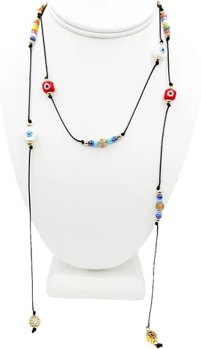 Vista 3 de SIFRIMANIA All You Need Protection Collar largo versátil Lariat Y Evil Eye o pulsera envuelta