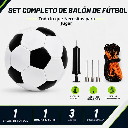 Vista 3 de Soccer Balls Size 5 Size 4 Size 3 Size 2 with Pumps, Bulk Pack of 1, 2 or 6 1 paquete blanco negro