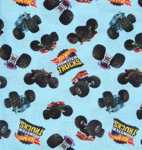 Vista 6 de INTIMO Hot Wheels - Conjunto de pijama para niños con estampado de Monster Trucks Toys