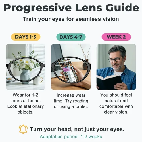 Vista 5 de VISOONE - Lentes de lectura progresivas multifocales de gran tamaño con bloqueo de luz azul y antiniebla, elegantes, para mujeres, Harvard