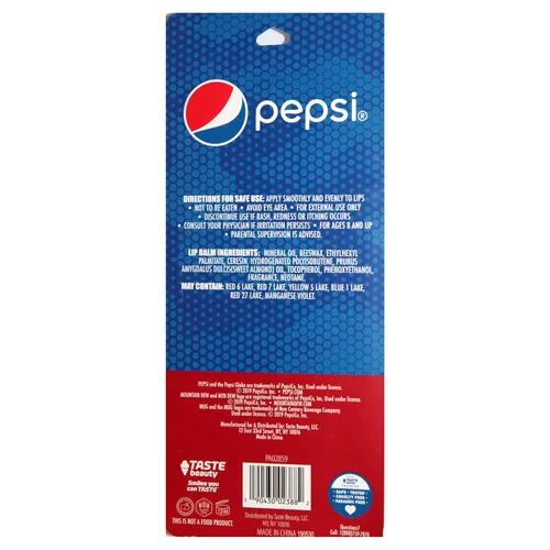 Vista 2 de Taste Beauty (1) Paquete de fiesta Pepsi – 8 barras de bálsamo labial con sabor a soda – Sabores: cereza vainilla, rocío de montaña, cerveza de raíz