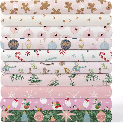 Vista 9 de Tigeen 8 paquetes de tela Fat Quarters, rosa bebé niña