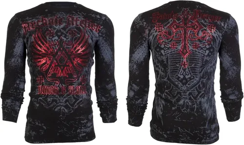 Vista 2 de Archaic by Affliction - Camisa térmica para hombre, color negro
