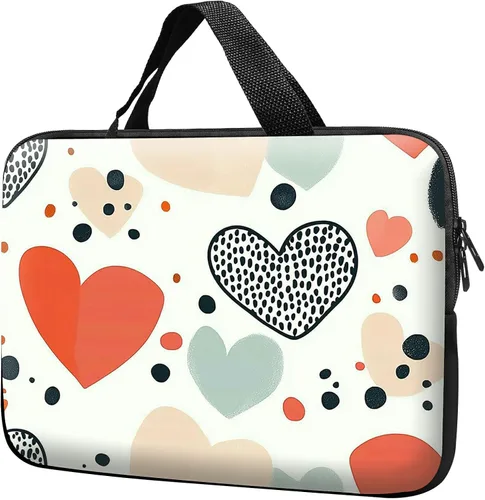 Vista 10 de Funda para laptop con asa de 10 pulgadas, impermeable, diseño de lentes de sol de alpaca, funda para computadora compatible con MacBook Air, Pro