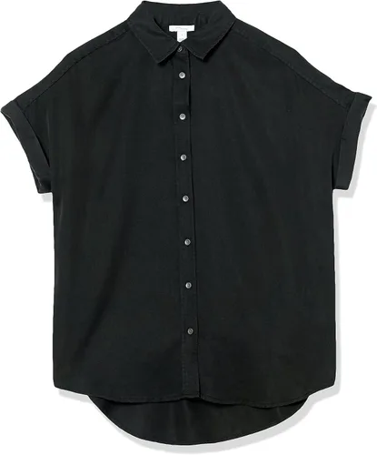 Vista 6 de Daily Ritual Camisa de manga corta extragrande Tencel para mujer
