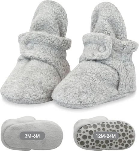 Vista 13 de Zutano Botines de forro polar unisex para bebé, con cierre de dos broches, de recién nacido a 24 meses Rosa bebé