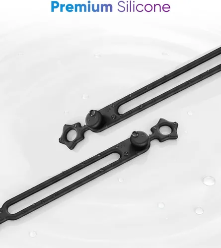 Vista 7 de Cierre rápido: bridas de silicona reutilizables, organizador de cables para cables de carga, cables de datos y cables de computadora, correas