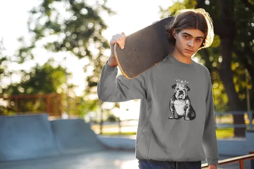 Vista 3 de Old Glory Inglés Bulldog Corona Mens Sudadera