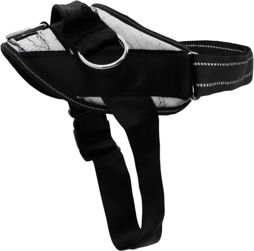 Vista 19 de ShawnCo Arnés esencial para perro, chaleco sin tirones para mascotas con 3 clips de correa, sin estrangulamiento, reflectante, ajustable