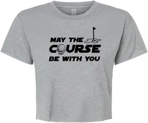 Vista 8 de Cute Women's Screen Printed Crop Tee, Shirts With Sayings, Heather Gray or Gold