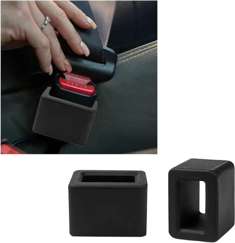 Vista 15 de Augeny 2 unidades de soporte para hebilla de cinturón de seguridad, refuerzo de hebilla de cinturón de seguridad trasera de silicona para automóvil
