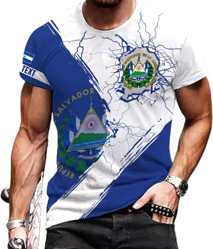 Vista 8 de Camisa personalizada de El Salvador Camiseta personalizada con la bandera de El Salvador para hombres, mujeres, regalo del orgullo salvadoreño de El