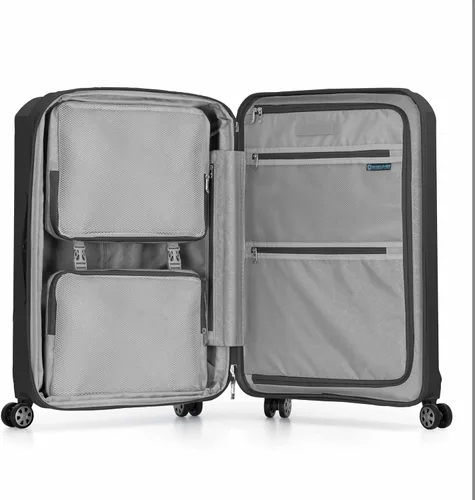 Vista 8 de Traveler's Choice, Pagosa - Maleta giratoria de carcasa dura indestructible, Negro