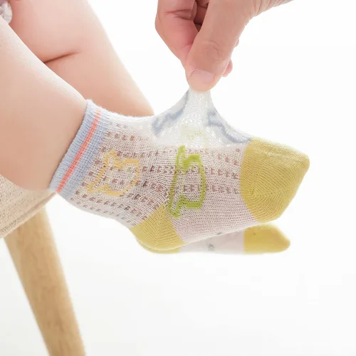Vista 3 de Calcetines de verano para bebés y niños pequeños, paquete de 8 calcetines de algodón para bebés