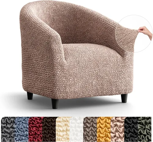 Vista 13 de PAULATO BY GA.I.CO. Funda elástica para sillón de 1 pieza, funda bielástica para silla de club, protector de muebles para sillón de bañera, lavable