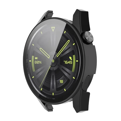 Vista 2 de AISPORTS Paquete de 2 fundas protectoras compatibles con Huawei Watch GT 3 de 1.811 in, carcasa rígida de policarbonato HD, película de vidrio negro