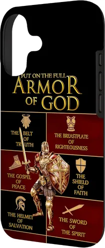 Vista 2 de Warrior of God Put On The Full Armor of God Funda para iPhone 17