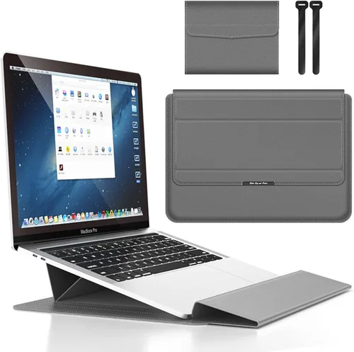 Vista 12 de 13 14 Inch Laptop Sleeve Case Waterproof Leather Case with Adjustable Stand Compatible with MacBook Air/Pro 13-13.3 inch / 2021 Mac MacBook 14inch