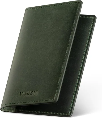 Vista 15 de VULKIT - Tarjetero de cuero para tarjetas de visita de dos lados, organizador delgado de tarjetas de nombre para negocios para hombres o mujeres