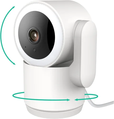 Vista 10 de Luna 2K Cámaras interiores para seguridad del hogar, WiFi de 2.4 GHz y 5 GHz, inclinación panorámica de 360 grados, foco integrado, seguimiento