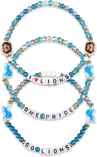 Vista 30 de FOCO NFL unisex-adult NFL Team Logo Officially Licensed 3-Pack Beaded Friendship Bracelets