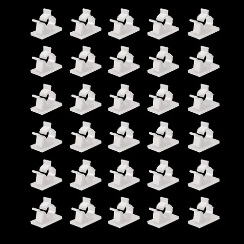 Vista 16 de Viaky 30 clips negros ajustables para cables, broches reutilizables autoadhesivos para fijación de cable de nylon, soporte de cable de nailon