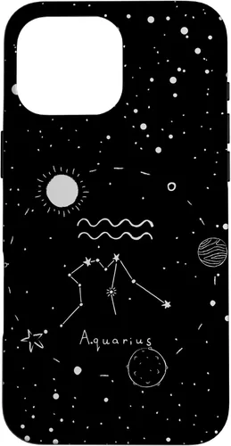 Vista 19 de Aquarius Astrology Celestial Zodiac Sign Aesthetic Case for iPhone 17