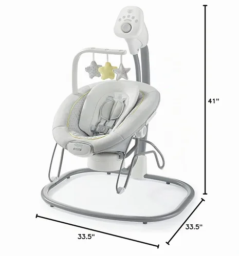 Vista 9 de Graco Sway2Me - Asiento portátil para bebé con música, sonidos y ajustes ajustables, colección Watson