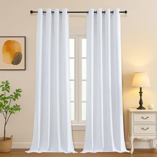 Vista 157 de Simplebrand Juego de 2 paneles de cenefa aguamarina para ventana de cocina de 14 pulgadas de largo, cortinas de oscurecimiento de habitación