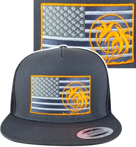 Vista 2 de Gorra de béisbol Gorra de camionero fuerte Snapback Mesh Back 6006, Carbón vegetal, Talla única